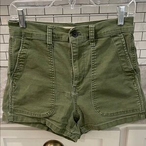 Madewell Shorts Womens 26 Green High Waist 3 Inch Inseam Bohemian Casual Beach